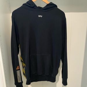 Off-White Tape Hooded Cotton Hoodie